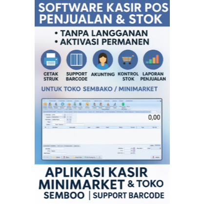 Aplikasi Kasir Minimarket & Toko Sembako | Support Barcode