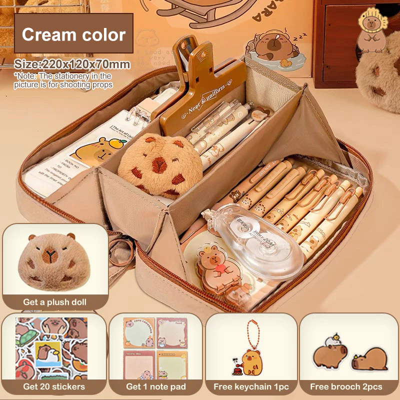 

Ue - Capybara Pencil Case Large Capacity School Pencil Cases Back To School Pencil Pouch Aesthetic Stationery Kawaii Pencil Box