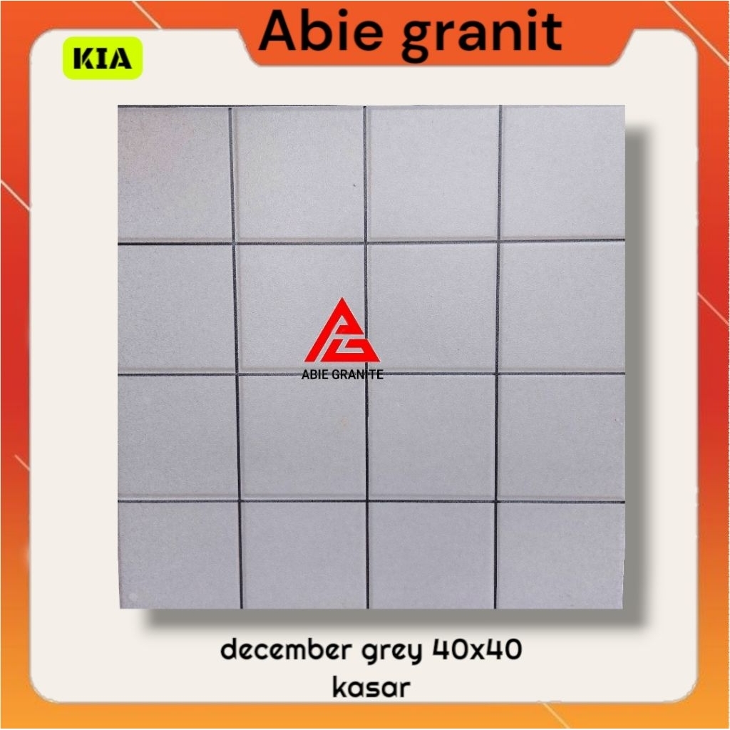 Keramik lantai kamar mandi, 40x40 december grey kw 3 kasa