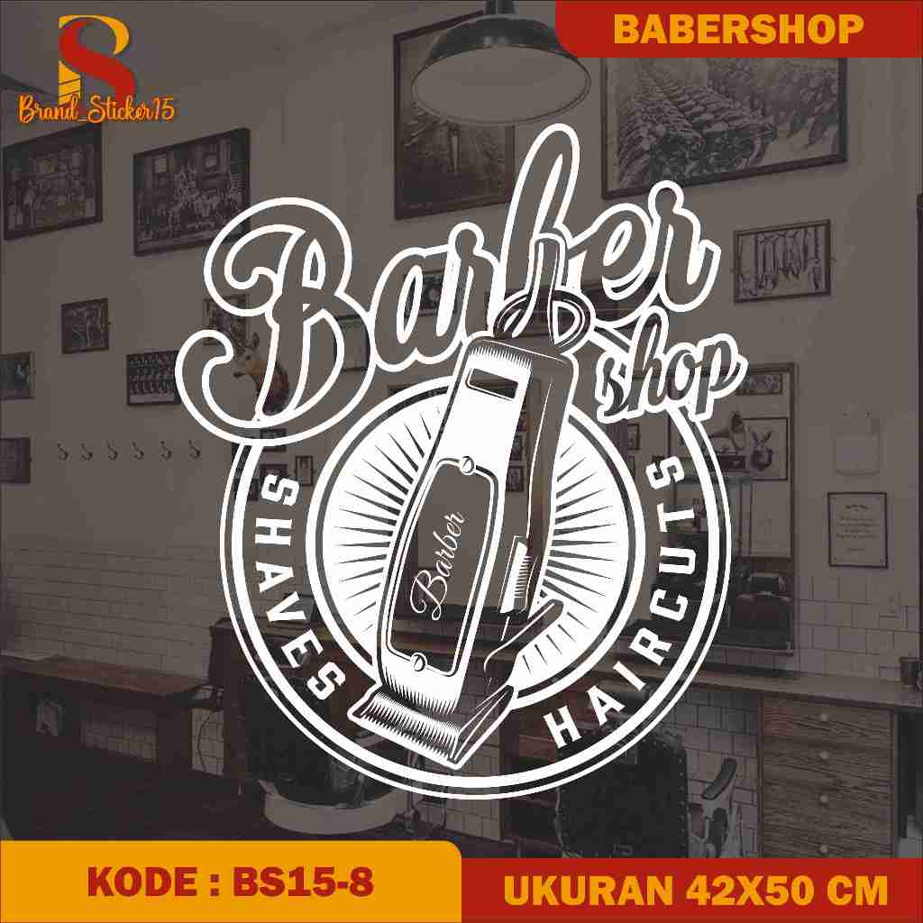 Stiker Dinding Barber Shop Salon Custom barbershop Home Decor Wall Stickers For Rooms Decoration