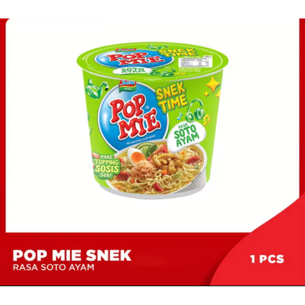 

Pop Mie Snek Soto Ayam – Rasa Segar Soto + Topping Sosis, Snek Mini Bikin Happy!