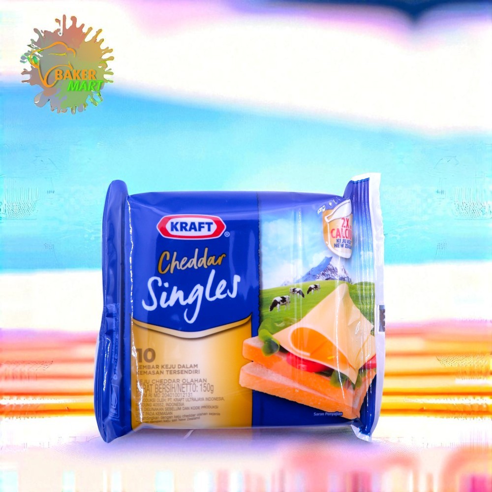 

Kraft Cheese Cheddar Singles Slice Isi 10