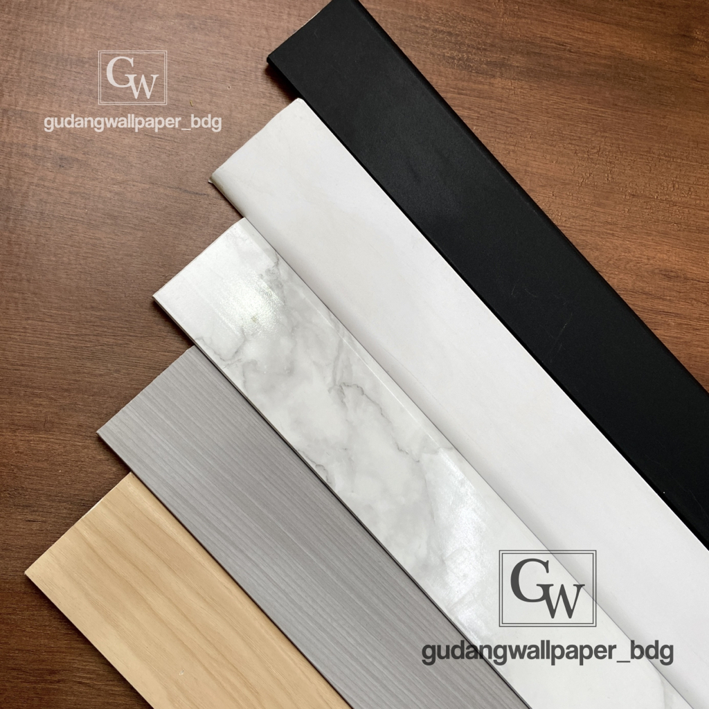 Plint Lantai PVC Rongga 8CM dan 10CM Accessories Flooring Aksesoris Lantai Polos, Motif Kayu , Marme