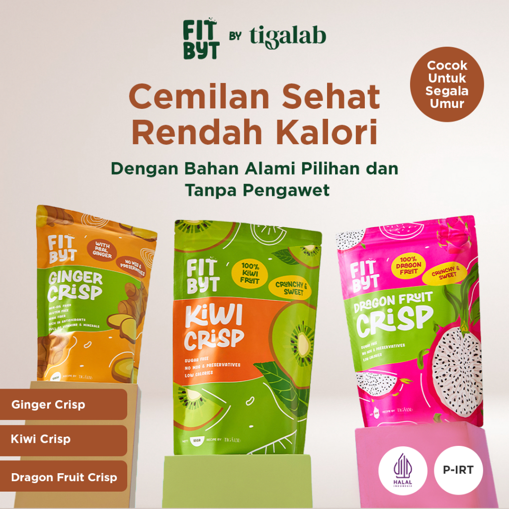 

[Bundle Isi 3] FITBYT Snack Cemilan Sehat Keripik Buah