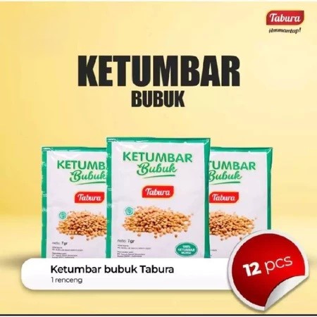 

Tabura ketumbar bubuk 7gr rencengan isi 12 sachet