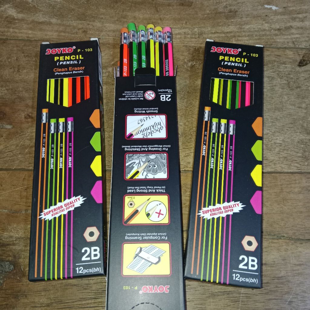 

Pensil 2B Joyko P-103 Warna + Stip 1 Pak ( isi 12 )