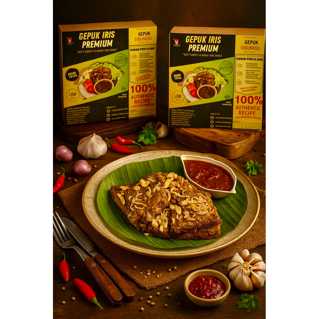 

Gepuk Sibungsu - Resep Asli Priangan 1989 | Empal Sapi Iris Praktis & Rendah Lemak | 250gr