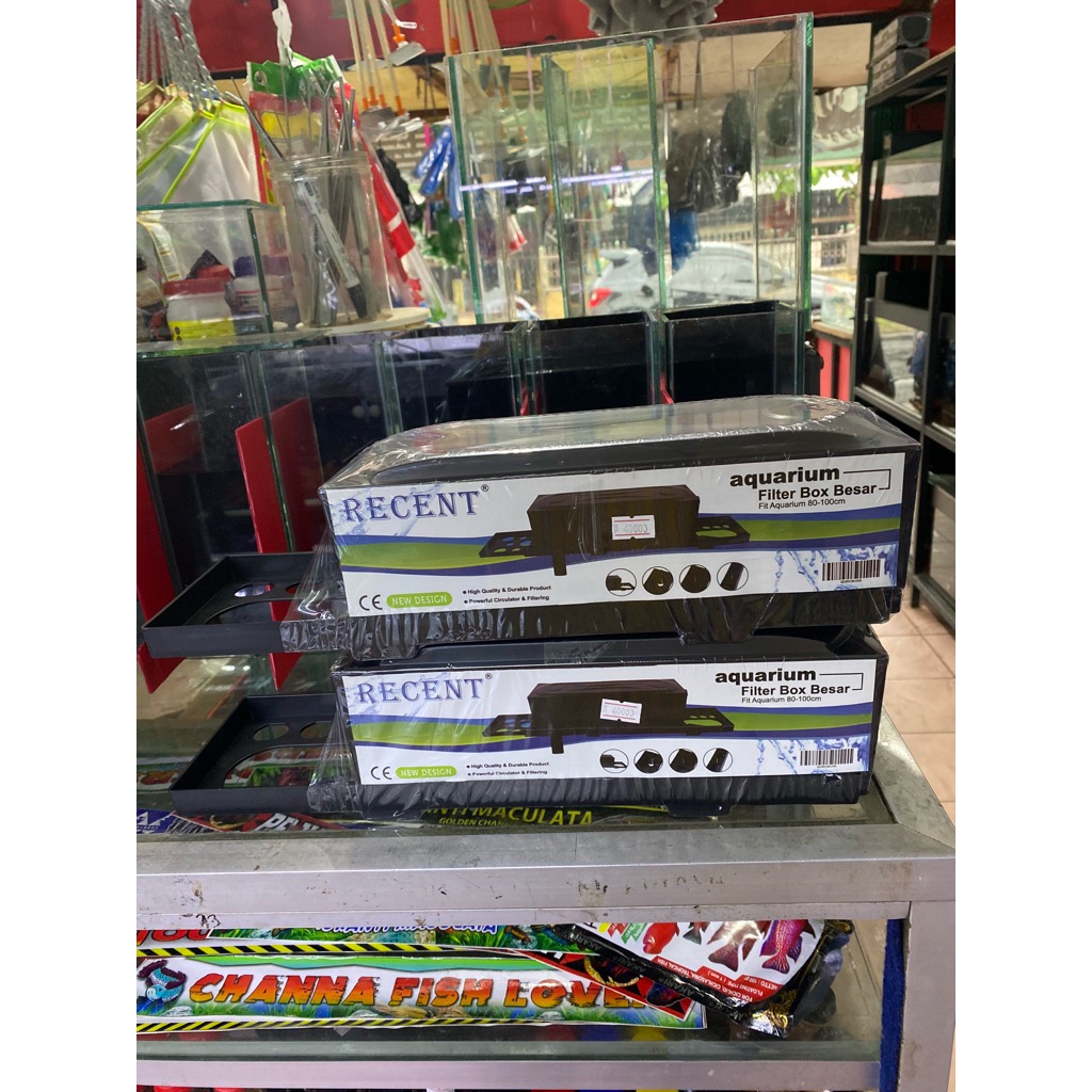 filter box kosong besar recent fit aquarium 80 - 100 cm filter gantung