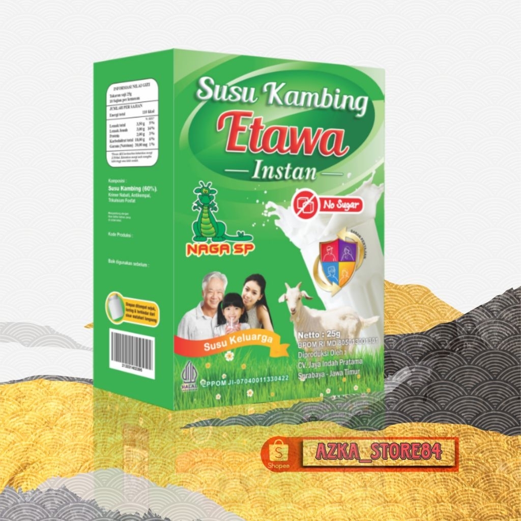 

SUSU KAMBING ETAWA Sachet 150gr. Naga Sp "NON SUGAR