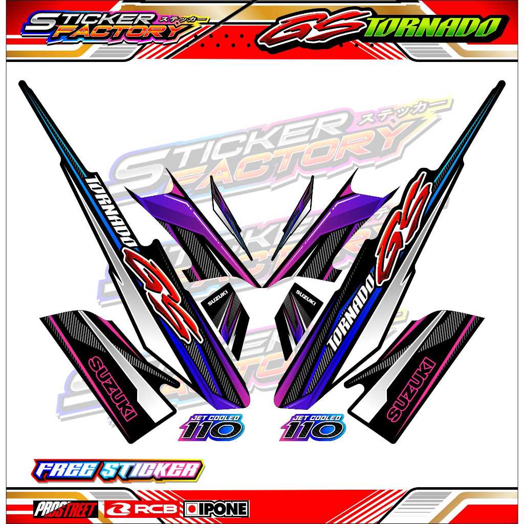 STRIPING VARIASI SUZUKI TORNADO GS / STICKER LIST VARIASI MOTOR TORNADO GS