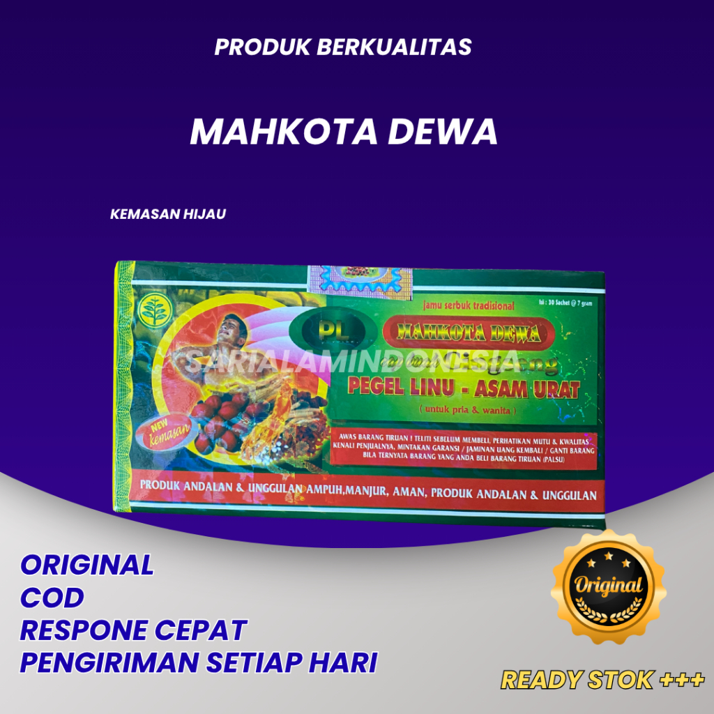 

mahkota dewa serbuk hujau isi 20 sachet