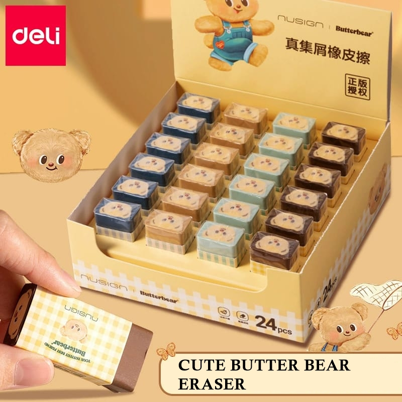 

[ORGM] Alat Tulis Sekolah Deli x Butterbear Penghapus Karakter Butterbear Lucu | NS036