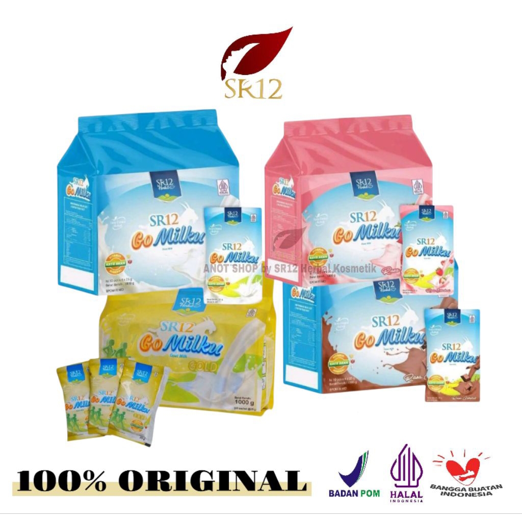 

Go Milku SR12 Herbal Kemasan Sachet Susu Kambing Etawa Asli