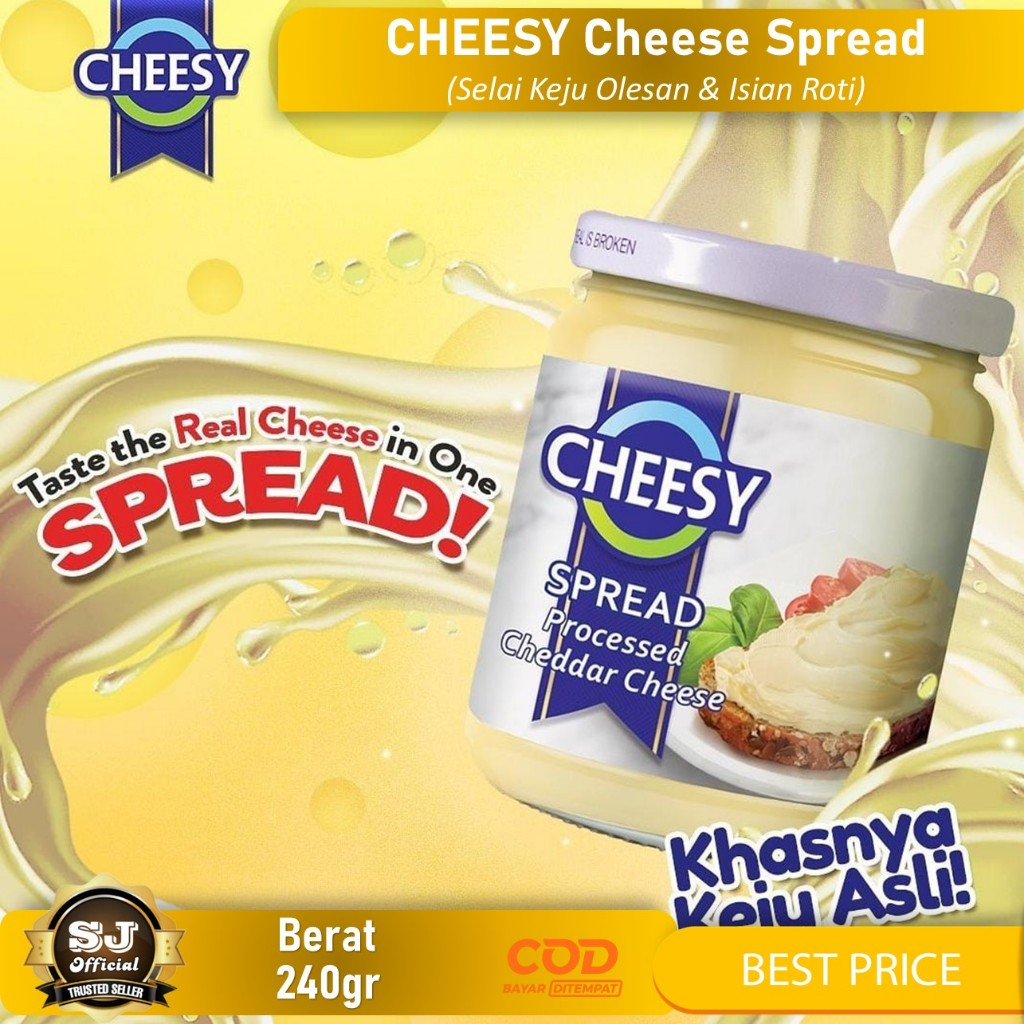 

CHEESY CHEESE SPREAD 240gr - Selai Keju Olesan & Isian Roti