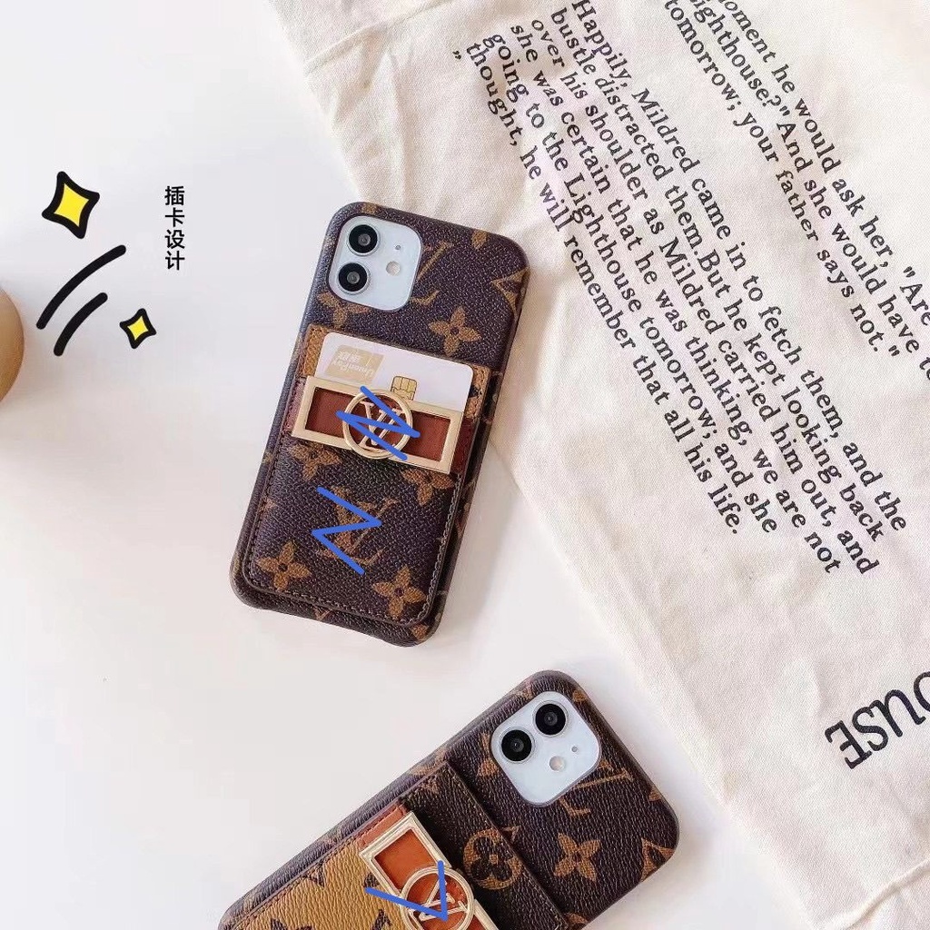 TDH39  Casing LV Pouch ID card Iphone X Xs Xr Max 11 12 13 Pro Max 14