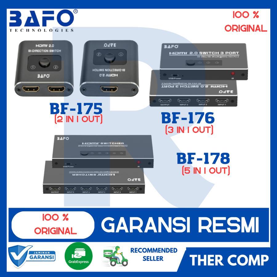 BAFO BF 175 2 IN 1 OUT BF 176 3 IN 1 OUT BF 178 HDMI 4K 5 IN 1 OUT 5x1 Switcher 4Kx2K@60Hz / HDMI SW