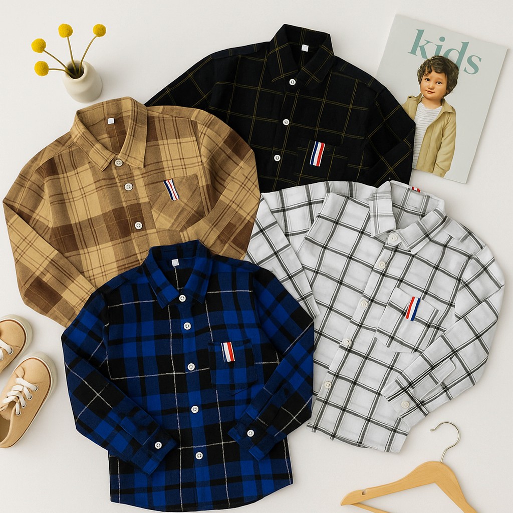 kemeja anak distro baju kemeja anak cowok kemeja anak laki laki untuk usia 2-10 tahun