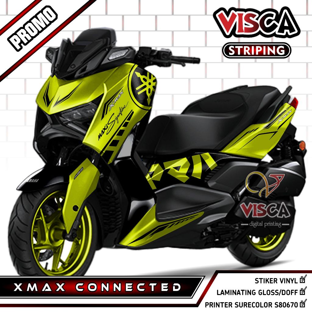 Decal XMAX Connected Full Body - Stiker XMAX New Fullbody - Dekal XMAX 250 - Striping XMAX Connected