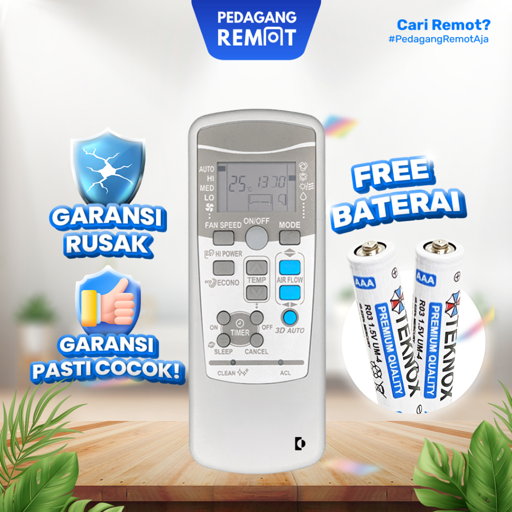 Remot AC Mitsubishi 3D RKX502A001 RKX502A001S RKX502A001P RKX502A001C RKX502A001B Multi Universal