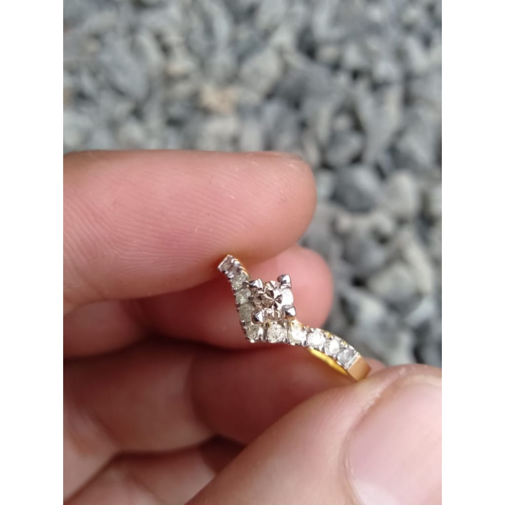 cincin perak full berlian asli