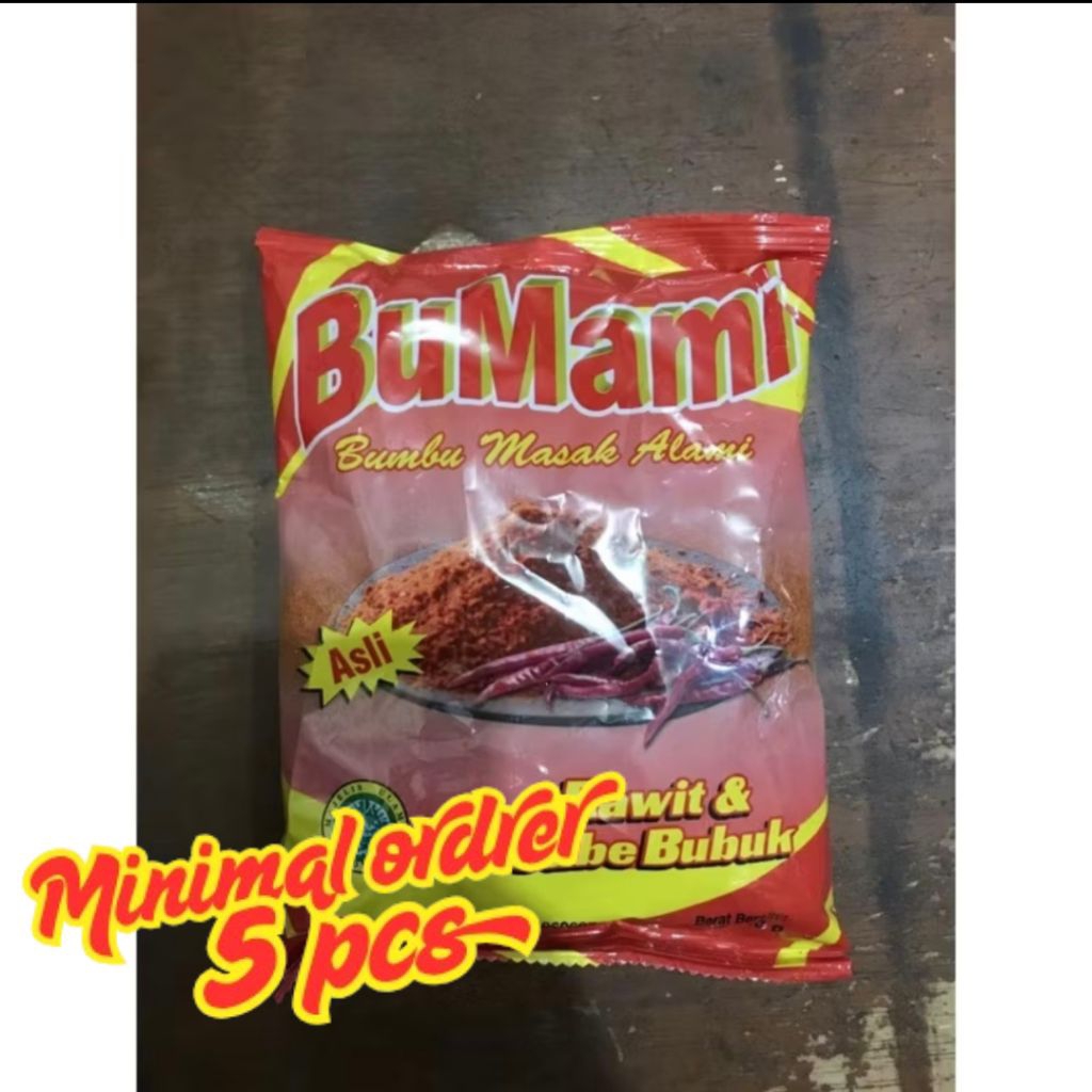

BUMBU TABUR INSTANT / CABE BUBUK / CABAIBUBUK / CABAI / CABE / CABEBUBUK SUPER PEDAS BUMAMI 250 GR (minimal 5 pcs)