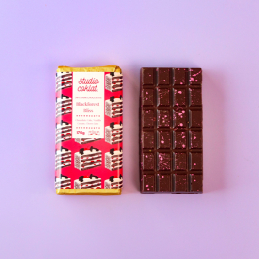 

Blackfores Bliss" Stuffed Chocolate Bar