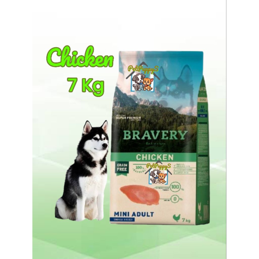 Bravery Mini Adult Chicken 7kg dogfood premium grain free