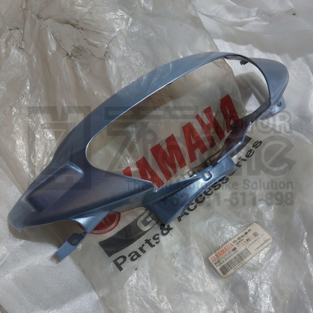 cover handlebar batok depan dpan mio sporty old biru telor telur asin ori nos 5TL-F6143-00-P1