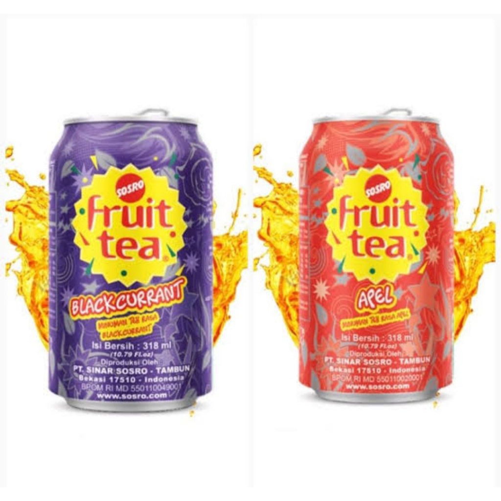 

Fruit tea kaleng ukuran 318ml isi 24kaleng