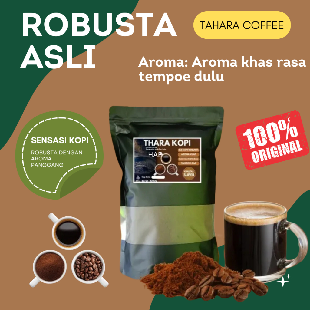 

kopi halus serbuk biji kopi premium 1kg robusta