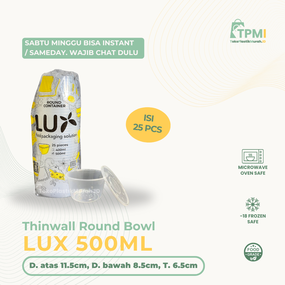 [BISA INSTANT] THINWALL ROUND LUX 500ml | THINWALL LUX 500ML | THINWALL ROUND 500ML | THINWALL LUX