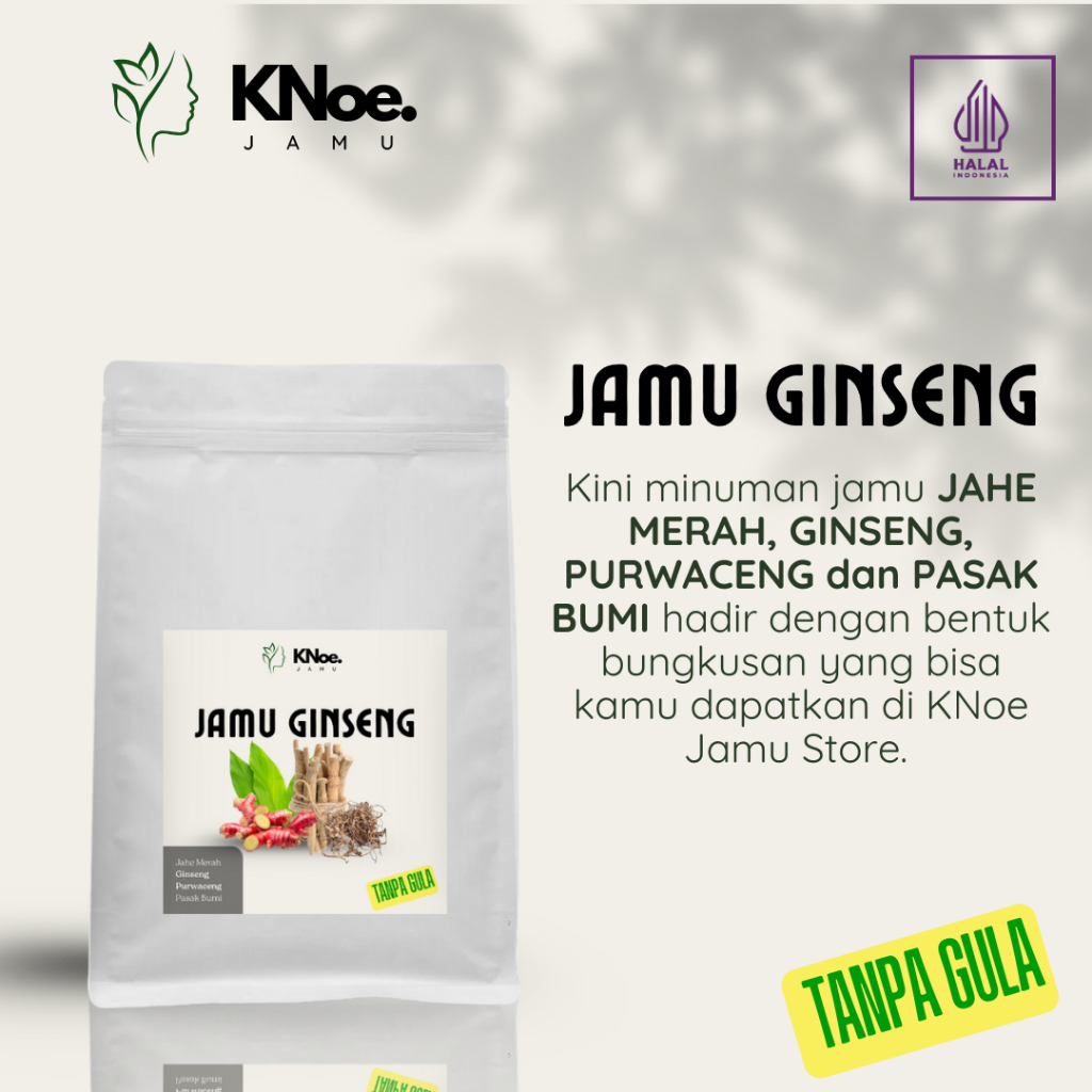 

Jamu Jahe Merah Ginseng Purwaceng dan Pasak Bumi Murni Herbal 100 % alami Jamu Kuat Tanpa Gula