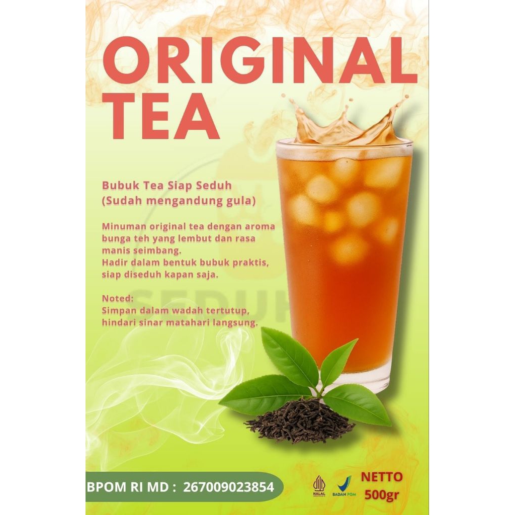 

LEMONADEOFFICIAL- TEH 500 GR ORIGINAL TEA BUBUK MINUMAN