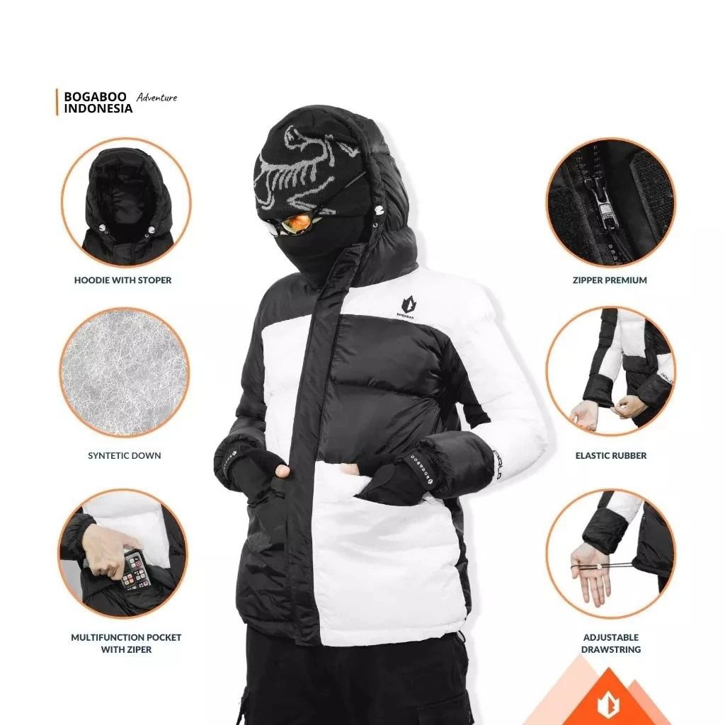 Bogaboo ARLO Jaket Tebal Winter Synthetic down FP 600 - Jacket Musim Dingin - Jaket Gunung Hiking