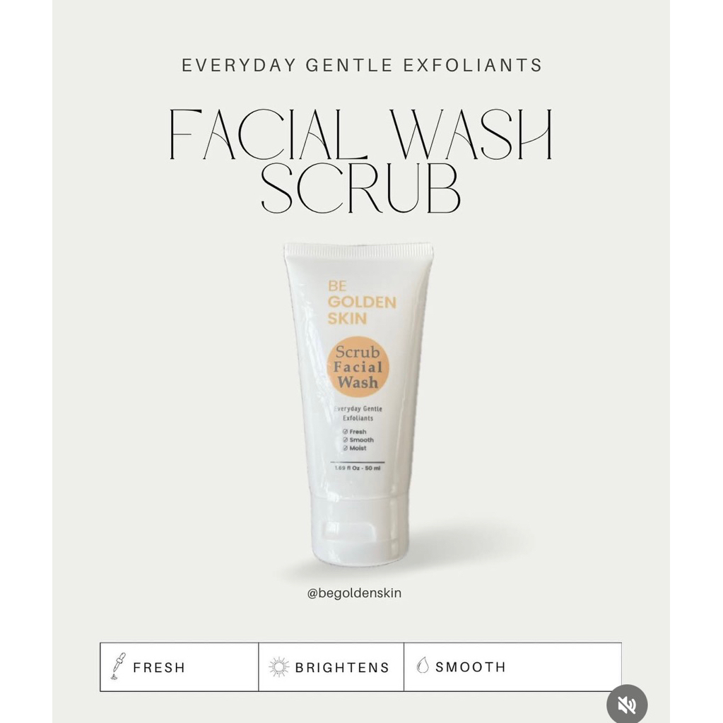 facial wash be golden skin / scrub facial wash be golden skin / cuci muka be golden skin