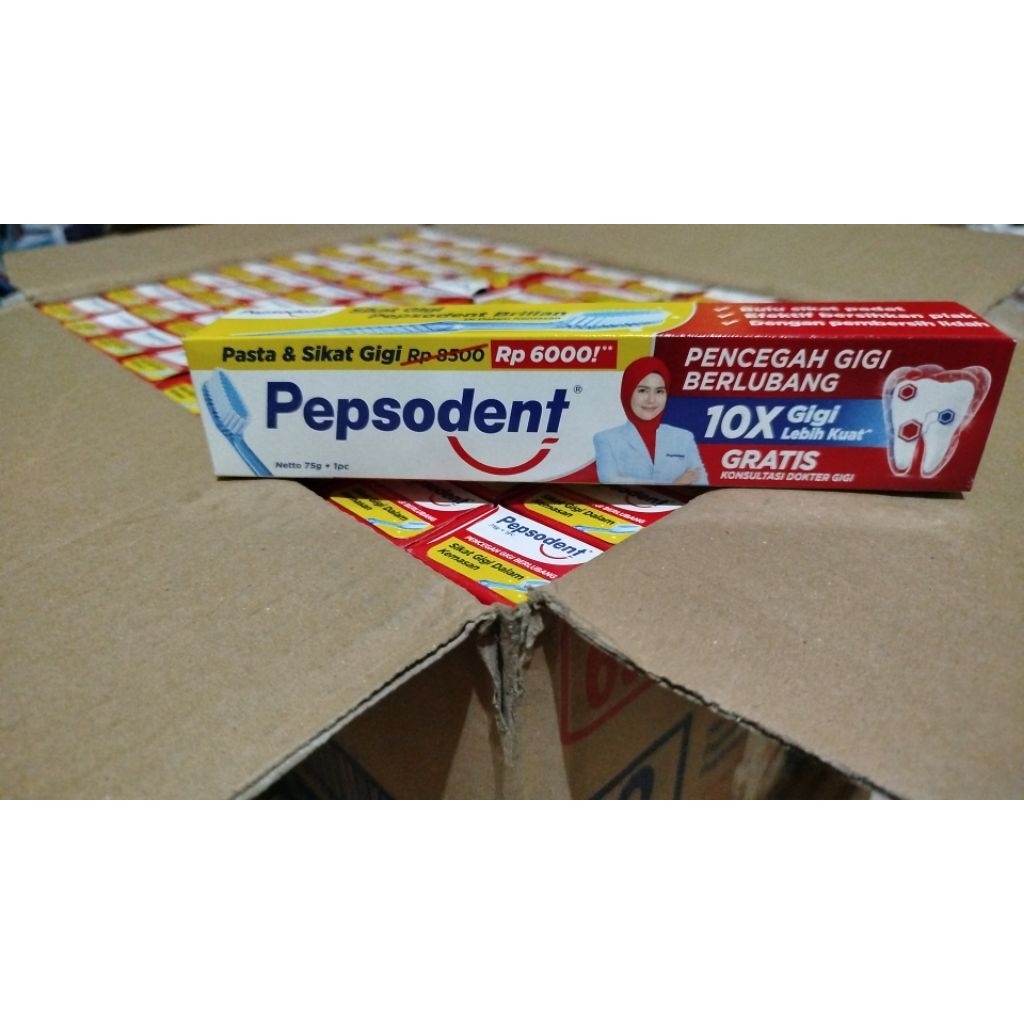 Pasta Gigi Pepsodent 75gr Gratis Sikat Gigi