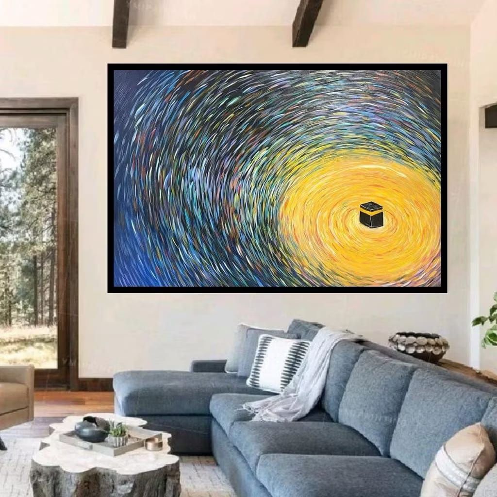 lukisan kabah lukisan dinding seni tangan seni kanvas akrilik dekorasi ruangan