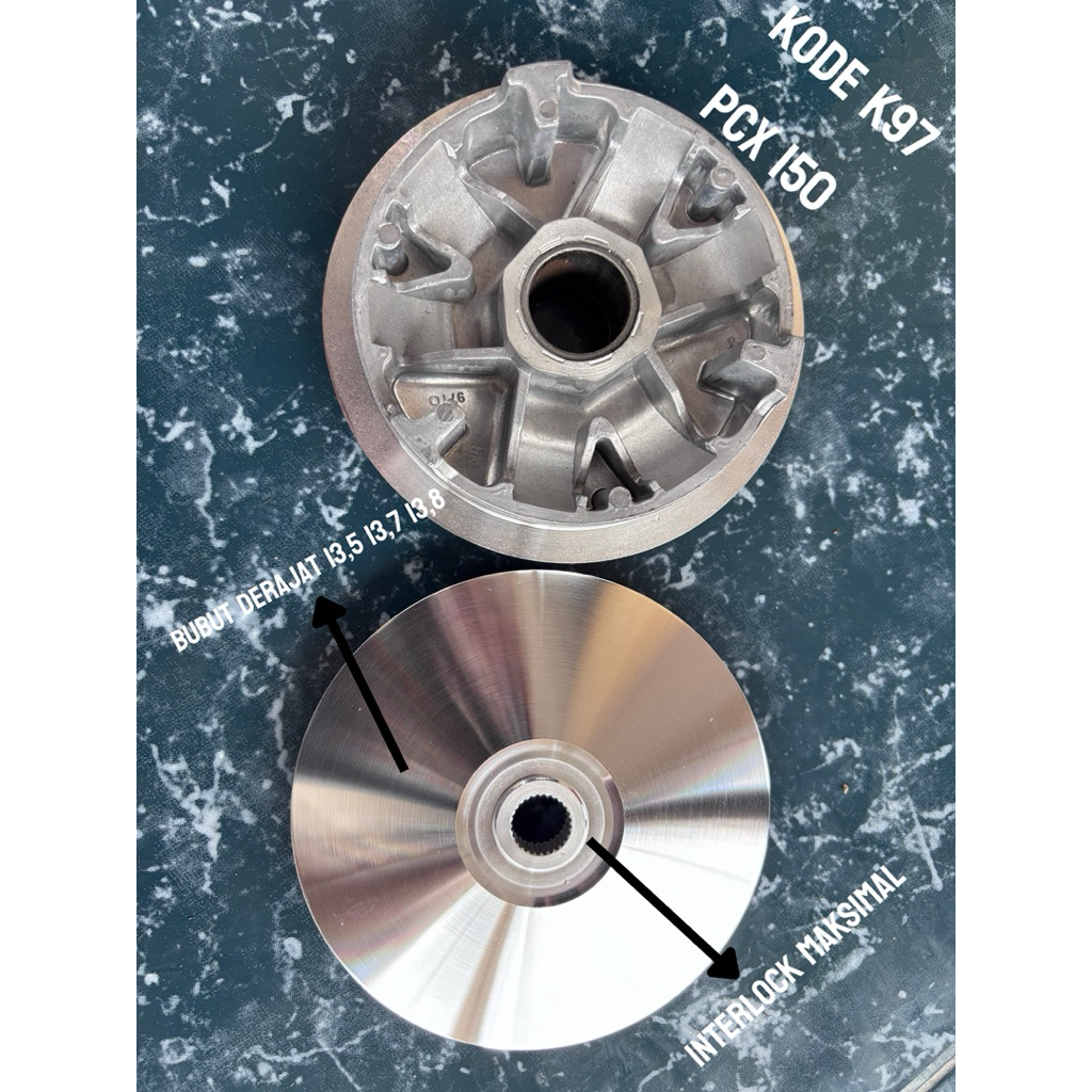 pulley racing custom pcx 150 kode k97 interlock