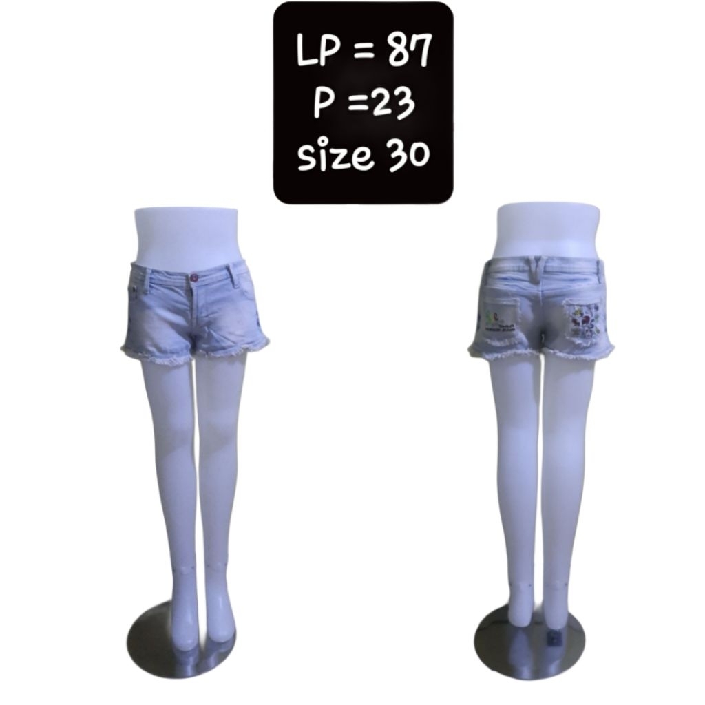 Hotpants wanita/Hotpants jeans/Hotpants rawis bordir/Preloved