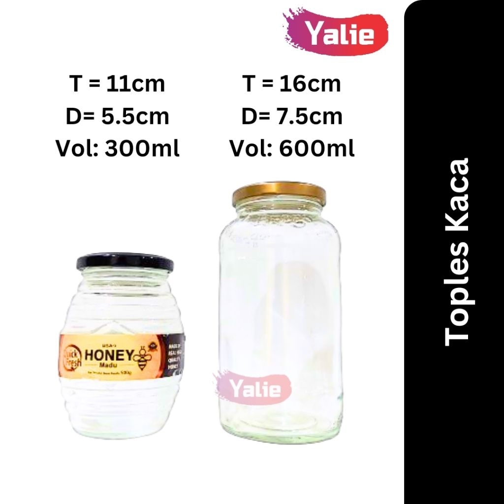 KHUSUS GOJEK Toples botol kaca cupang beling kecil besar tempat wadah ikan cupang pickle bumbu garam