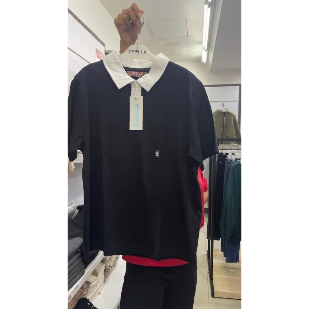 Osella Contrast Colour Collar Polo Shirt 2171400943 | Polo Shirt Lengan Pendek Wanita