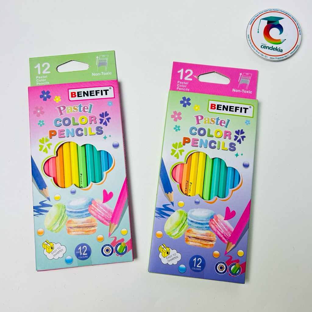 

Pensil Warna BENEFIT Pastel 12w Colored Pencils