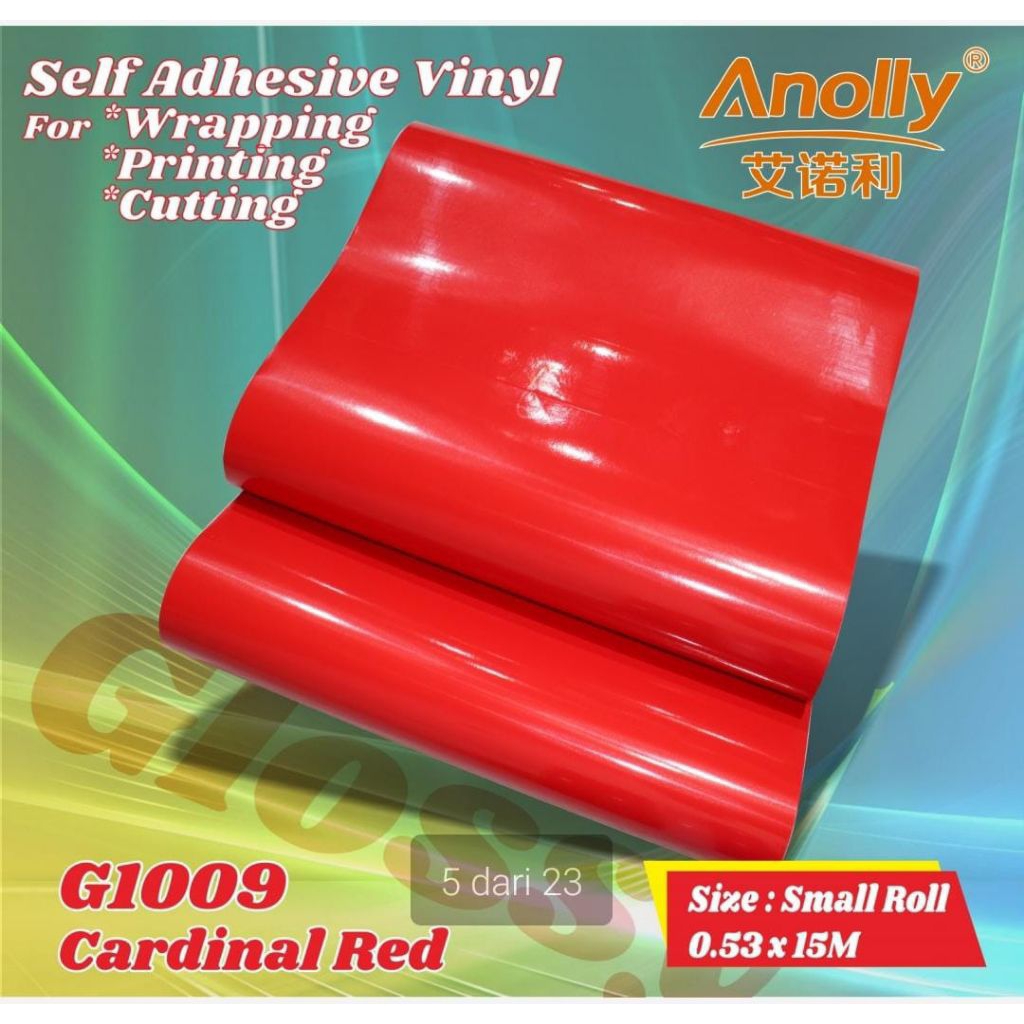 HPL PVC PELAPIS MEJA/HPL WALLPAPER STIKER KAYU/HPL WALLPAPER STIKER LANTAI/HPL MERAH GLOSSY/HPL STIK