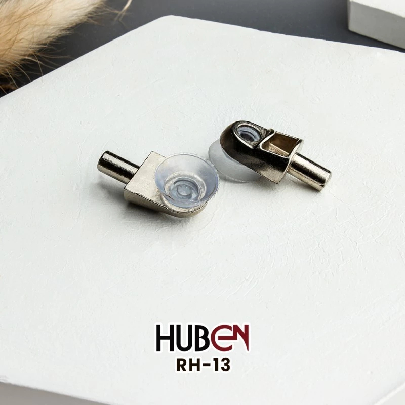 Huben RH 13 Ambalan Siku Cop Penyangga Tatakan Rak Kaca Kayu Lemari Laci Kabinet / Siku Penahan Kaca