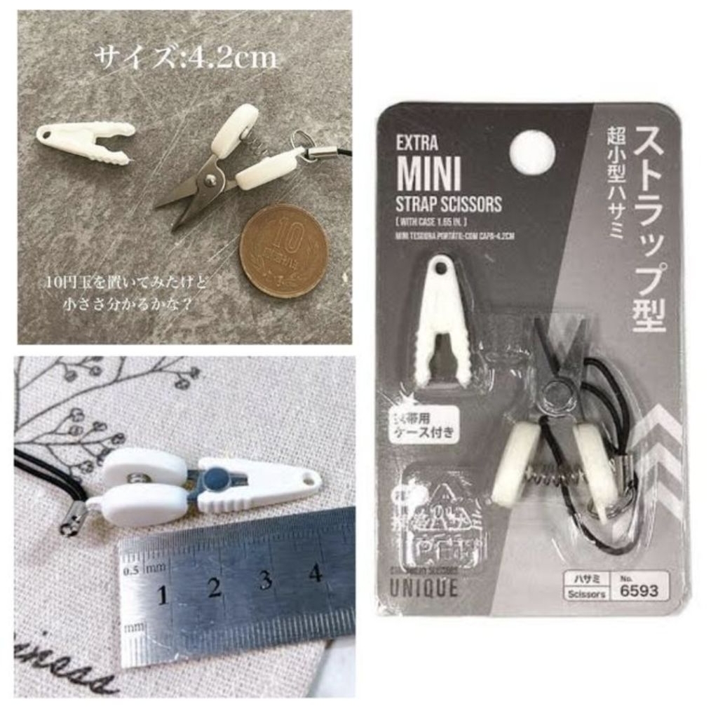 

Extra Mini Strap Scissors Japan Gunting Super Kecil Bisa Masuk Pesawat