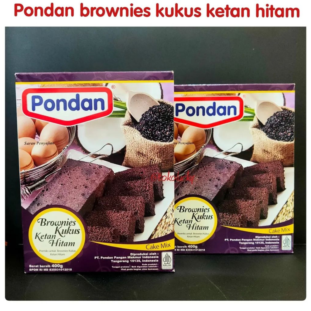

Premix Pondan Brownies Kukus Ketan Hitam 400gr