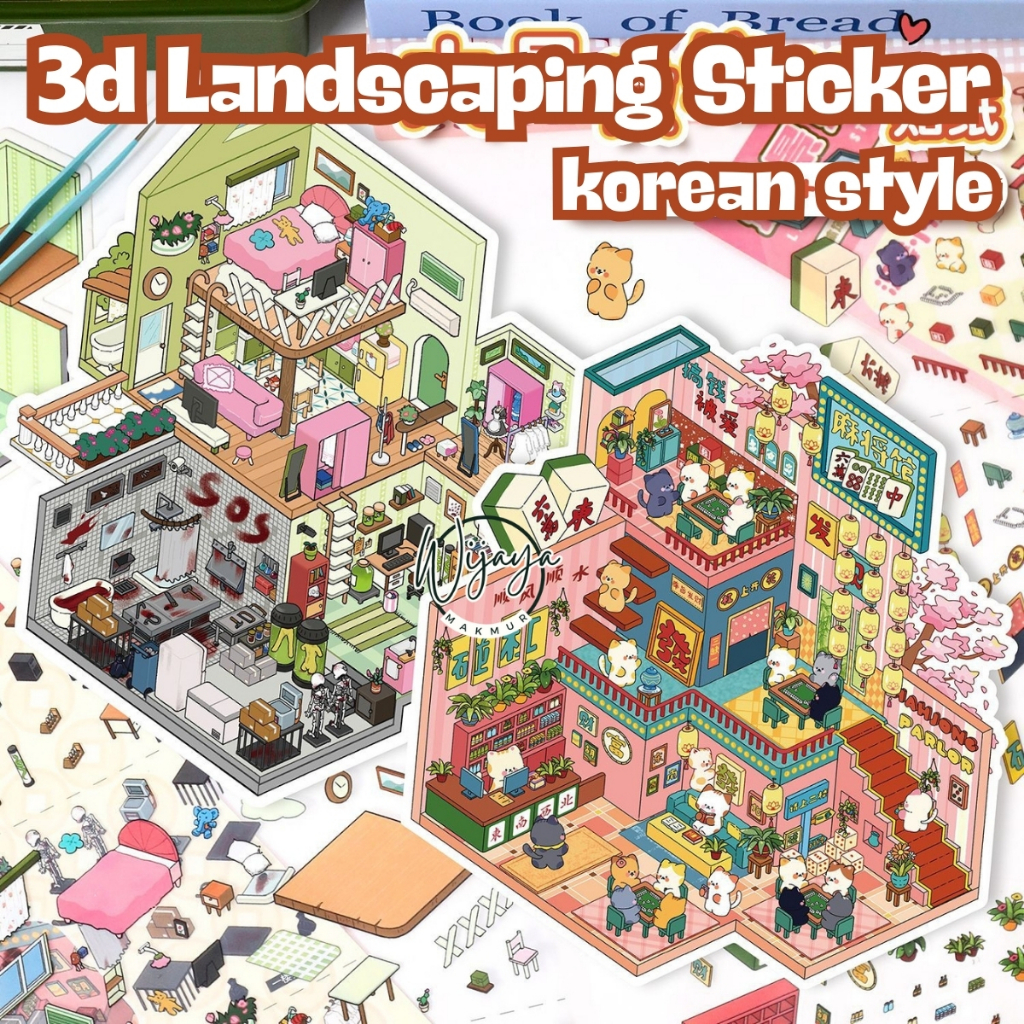 

Sticker DIY Korea 3D Satisfying Decoration Landscaping