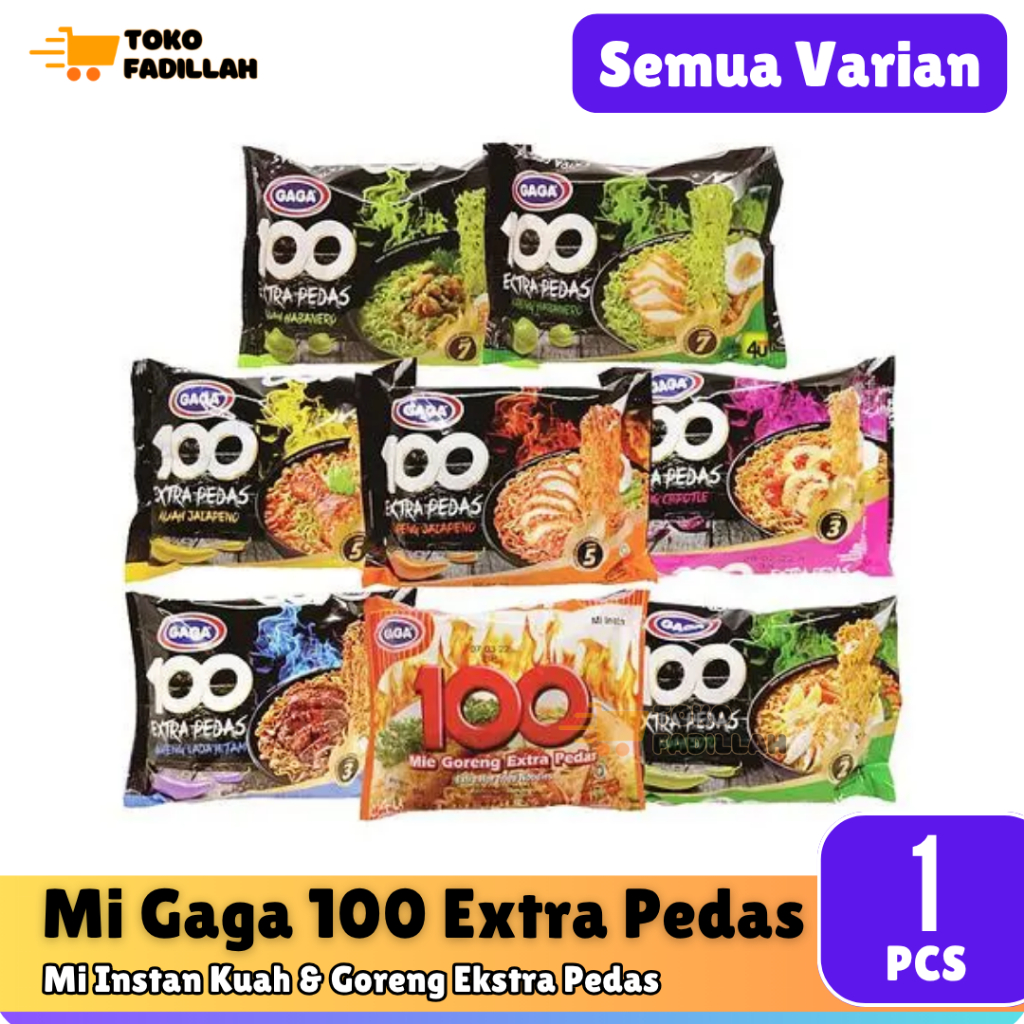 

Mie Gaga 100 Extra Pedas Kuah & Goreng - Semua Varian