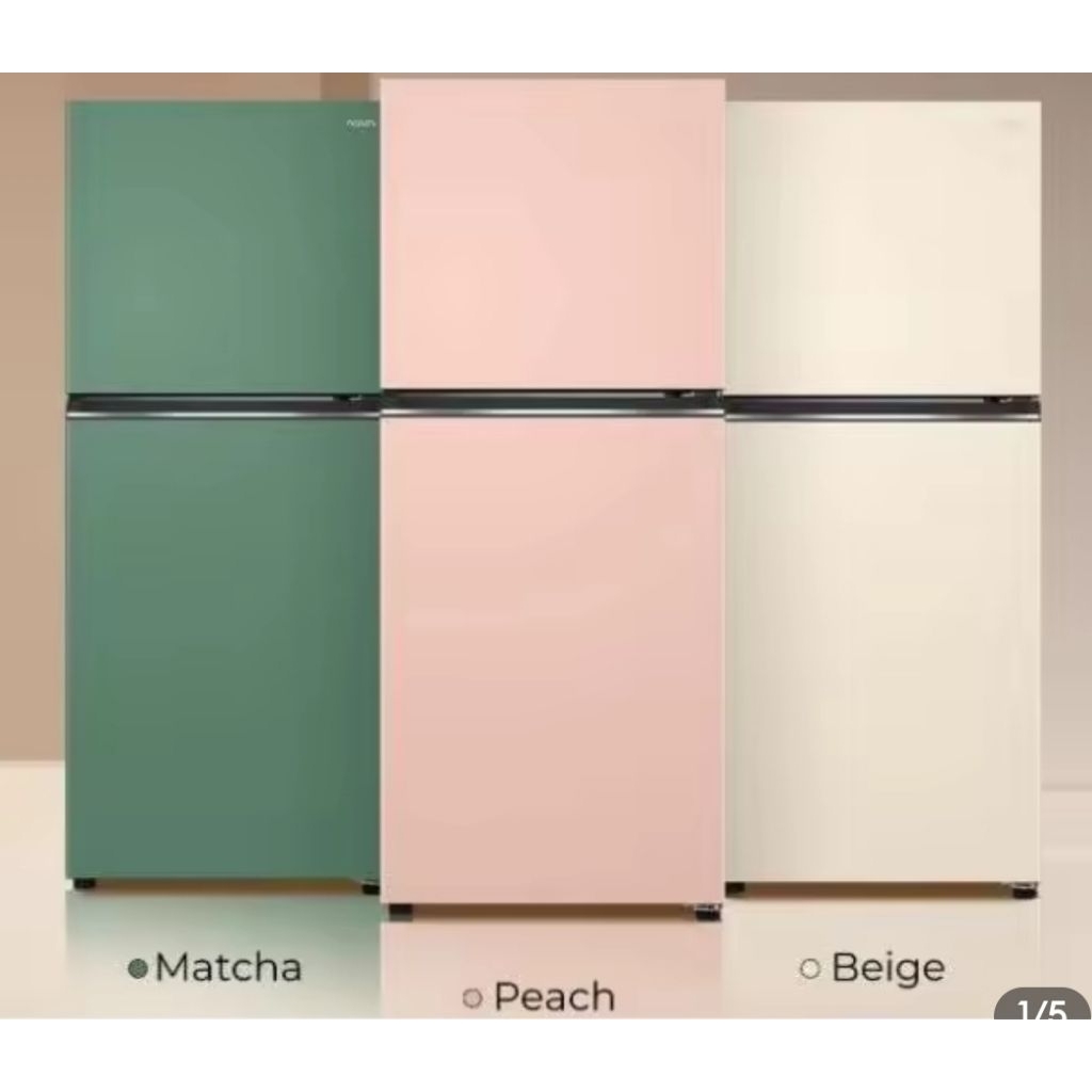 NEW KULKAS AQUA CHIC COLOR AQR-DTM245CB (PPE/PME/PBE/PDS) 2 PINTU AQUA 185L LISTRIK 45 WATT