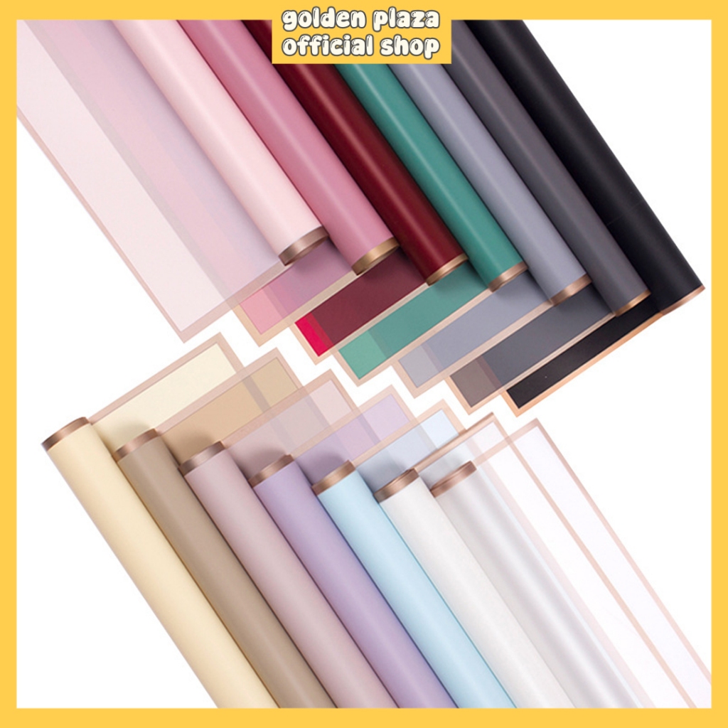 

Flower Wrapping Paper Varian List Gold Emas Kertas Buket Bunga Cellophane Florist goldline KB10